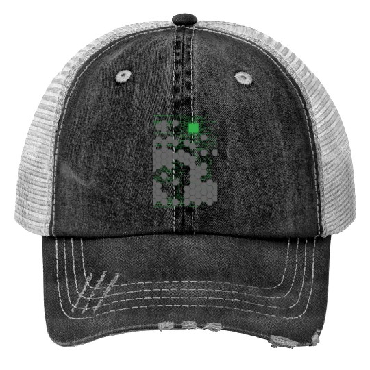 Computer Science Circuit Board Print Trucker Hats