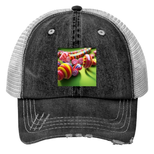 A glimpse into candy land version 1 Print Trucker Hats
