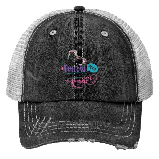 Follow Your Inner Mental Health Matters Vintage Print Trucker Hats