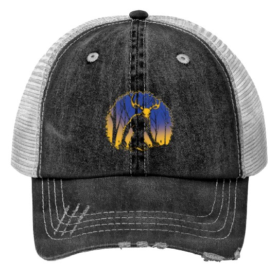 Wendigo Folk Creature Forest Cryptid Halloween Print Trucker Hats