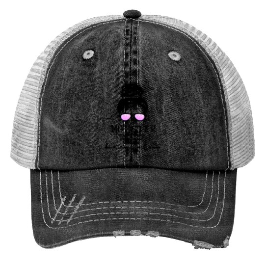 MOMSTER Creepy Halloween Version Of Mama Print Trucker Hats