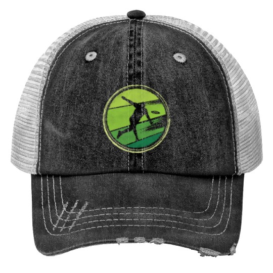 Disc Golfer Frisbees Graphic Flying Disc Golf Print Trucker Hats