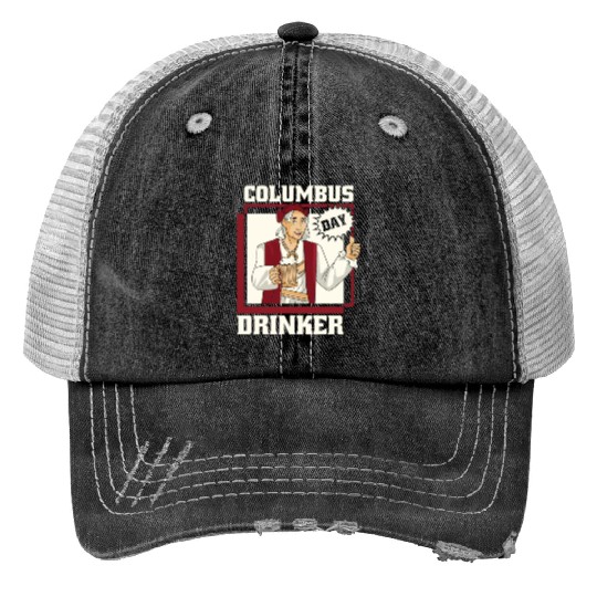 Columbus Day 1492 Print Trucker Hats