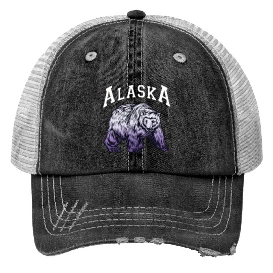 Alaska Gift USA Natur Bär Denali Grizzly Wald Print Trucker Hats