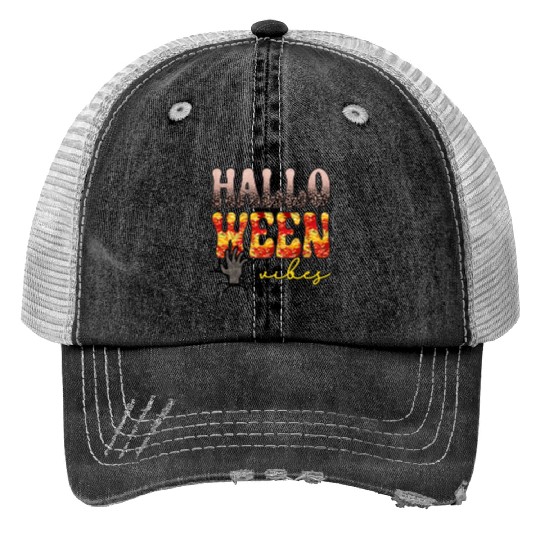 Halloween Vibes Sublimation 01 Print Trucker Hats