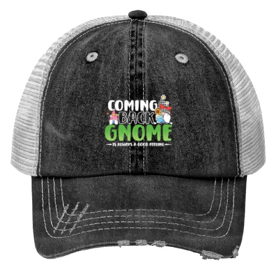 Garden Gnomes Gnome Lover Funny Gnome Gardening Print Trucker Hats