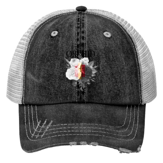 Orchid Flowers Print Trucker Hats
