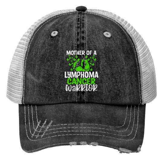 Lymphoma Cancer Awareness Mom Mothers Day Mama Print Trucker Hats