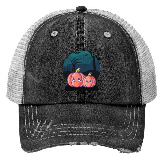 Halloween Celebration Print Trucker Hats
