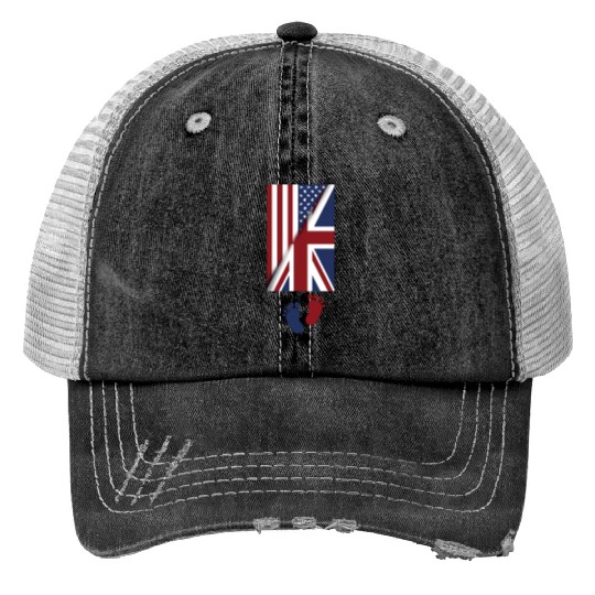 American Union Jack Flag Baby american union jack Print Trucker Hats