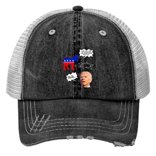 Biden Donkey pox lie lie lie lie and the big lie Print Trucker Hats