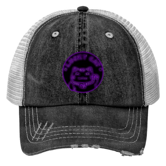 Purple neon lucky cat Print Trucker Hats