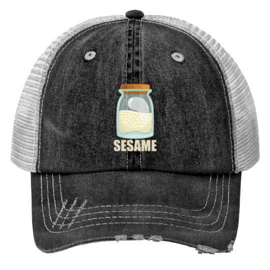 Sesame Spice Flavor Food Cooking Print Trucker Hats