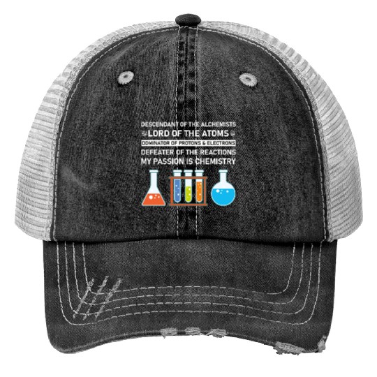 Chemistry Chemist Alchemists Alchemy Chemical Print Trucker Hats