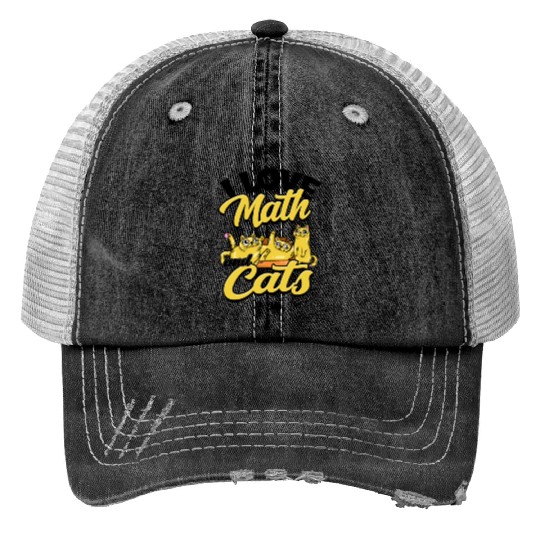 I love math and cats - cats Print Trucker Hats