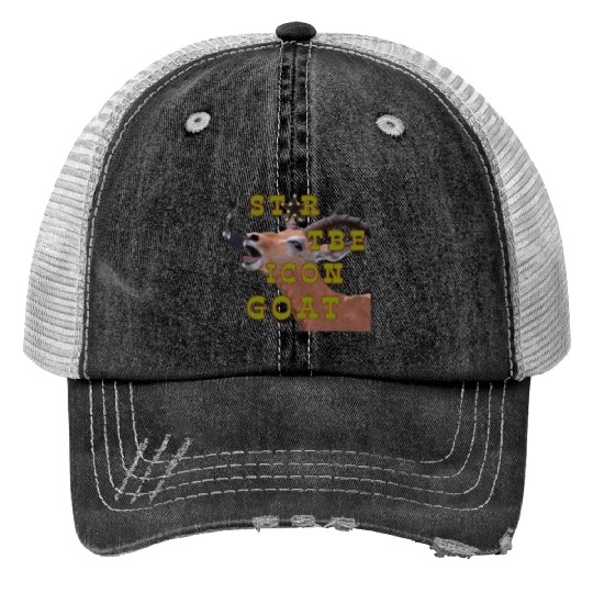 The Goat 1 Print Trucker Hats