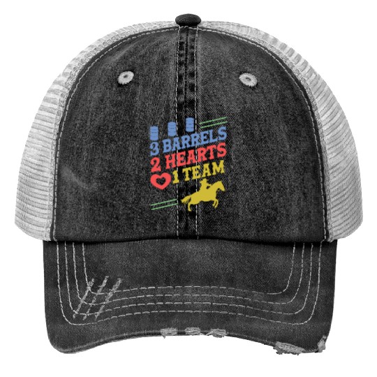 Barrel Racing Print Trucker Hats