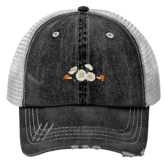 Marguerites Daisy Summer Daisies Flower Garden Print Trucker Hats