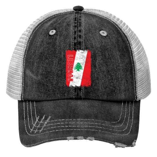 Lebanon vintage flag Print Trucker Hats