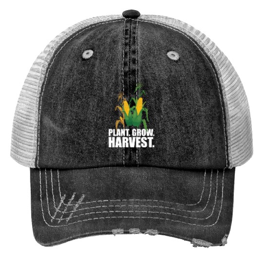 Corn Farmer - Plant Grow Harvest Print Trucker Hats