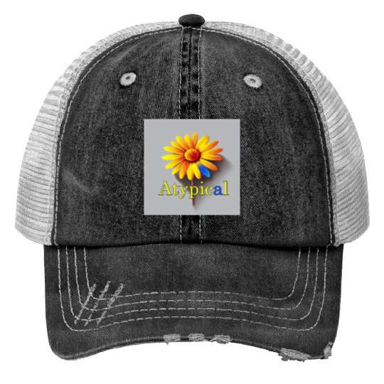 Colorful flower, atypical or neurodivergent Print Trucker Hats