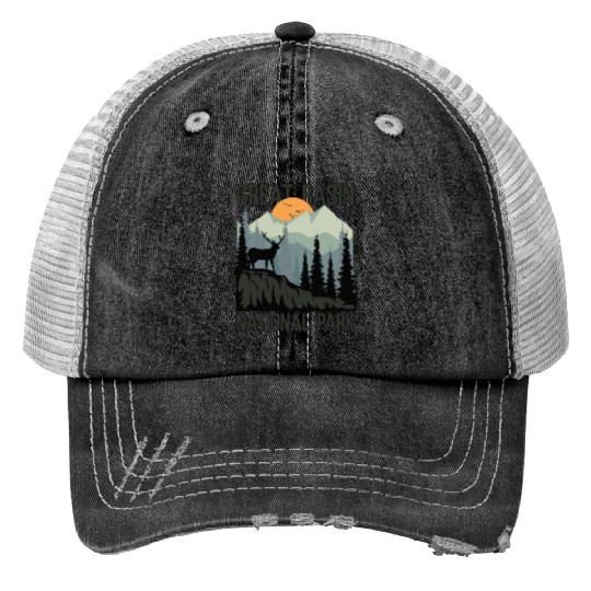Great Basin National Park Mountains Wilderness Print Trucker Hats