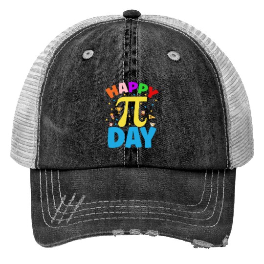 Happy Pi Day Kids Math Teachers Student Professor Print Trucker Hats