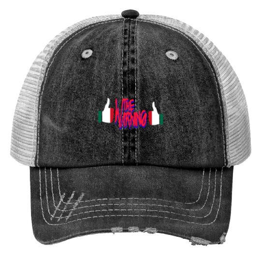 the warning band woman rock Print Trucker Hats