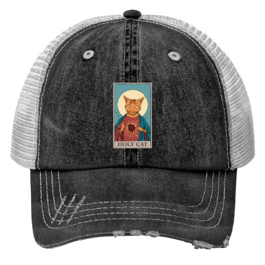 Cat Tarot Design for a Cat Lady or Cat Mom Print Trucker Hats
