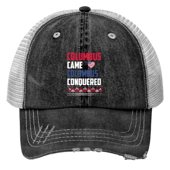 Columbus Day 1492 Print Trucker Hats