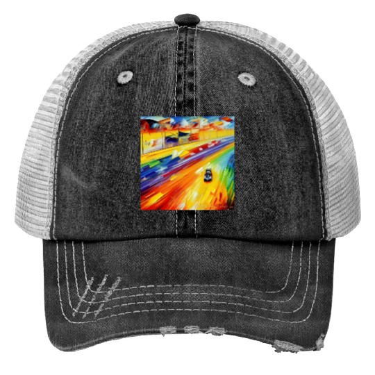 Race car paint Print Trucker Hats