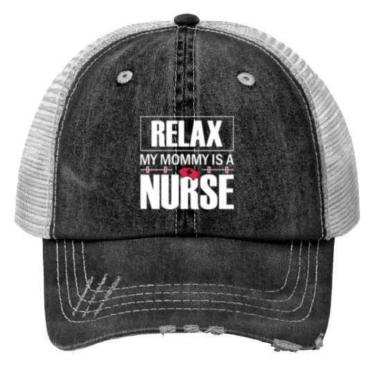Relax Nurse Nursing Student Teacher Gift Ideas Print Trucker Hats