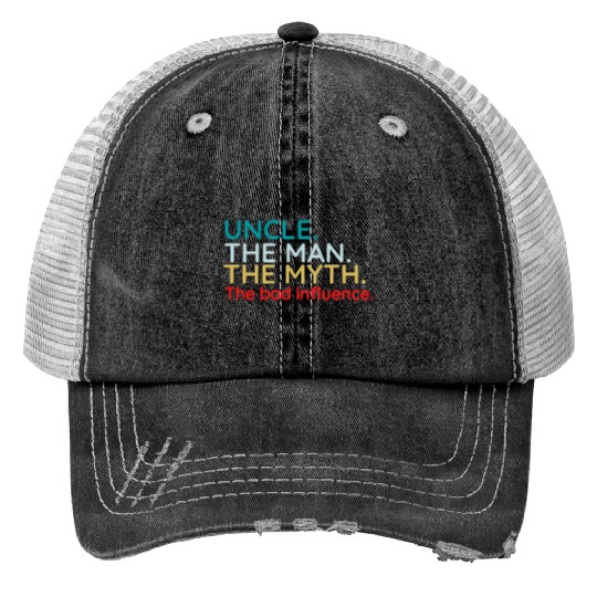 Uncle Print Trucker Hats, Crazy Uncle Print Trucker Hats, Funny for Uncle