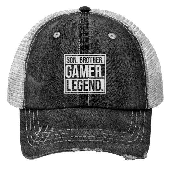 son brother gamer legend Print Trucker Hats