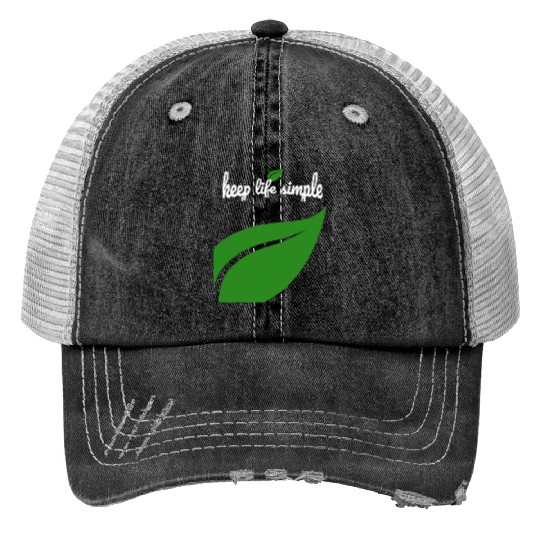 KEEP LIFE SIMPLE Print Trucker Hats