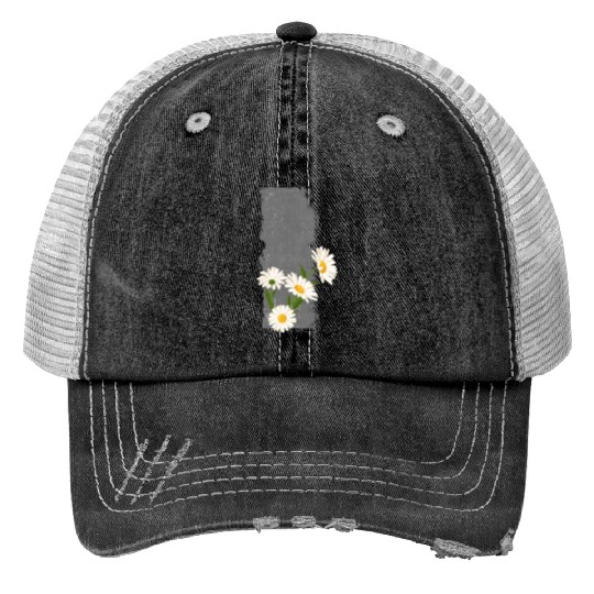 Marguerites Daisy Summer Daisies Flower Garden Print Trucker Hats