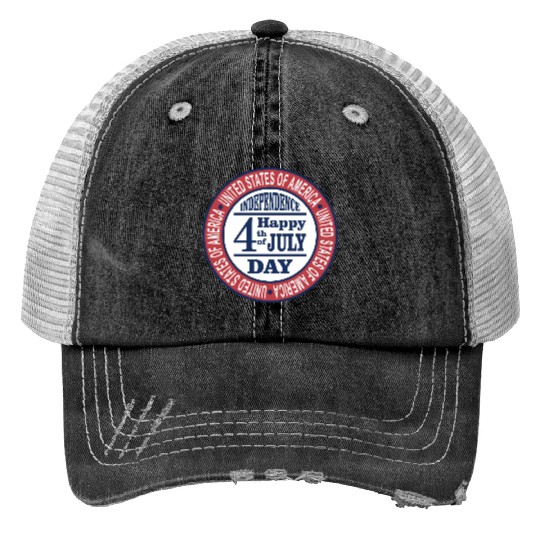 Independence Day Print Trucker Hats