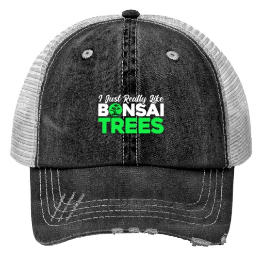 Bonsai Tree Owner Gift Bonsai Tree Gardening Print Trucker Hats