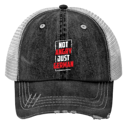Not Angry Just German Teacher Voice Germany Print Trucker Hats