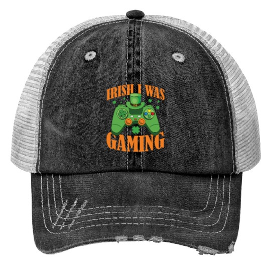 Luckiest St Patrick's Day ever Irish Outfits Gamer Print Trucker Hats