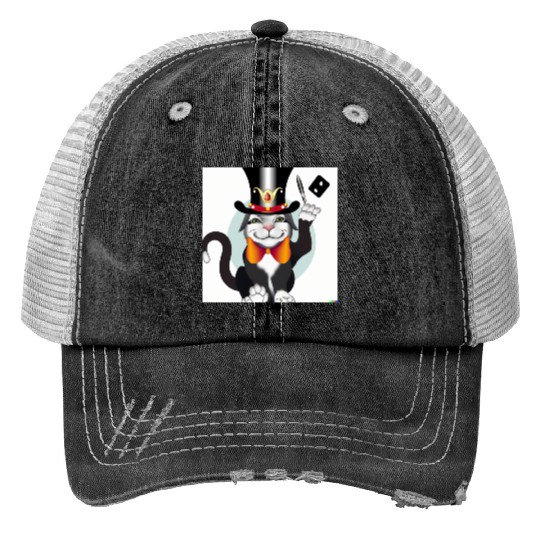 Cat joker Playing Cards | Gifts for Cat Lovers Print Trucker Hats