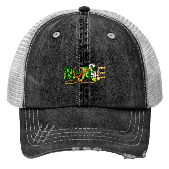 St Patricks Day, Nurse Print Trucker Hats