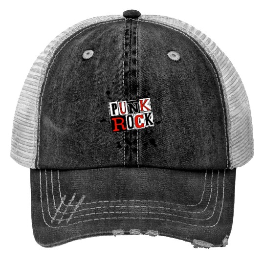 PUNK ROCK Print Trucker Hats