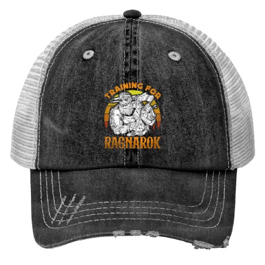 Bodybuilding - Training for ragnarok Print Trucker Hats