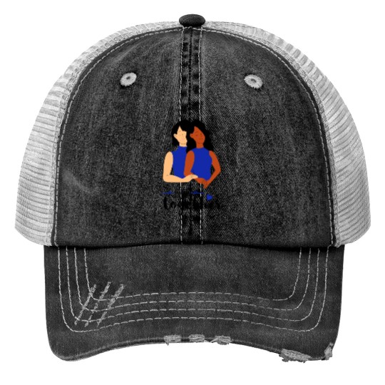lesbian lgbtq pride valentine day 2023 valentines Print Trucker Hats
