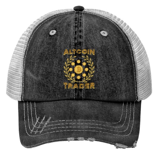 Altcoin Trader Crypto Bitcoin Blockchain Trader Print Trucker Hats