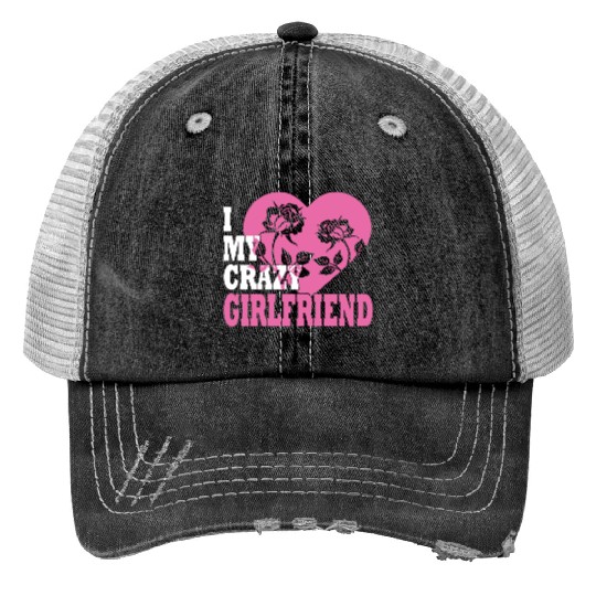 I love my Girlfriend Print Trucker Hats
