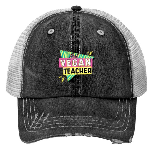 That Vegan Teacher Cool Print Trucker Hats