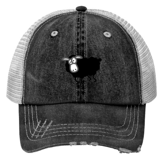 black sheep looking Print Trucker Hats