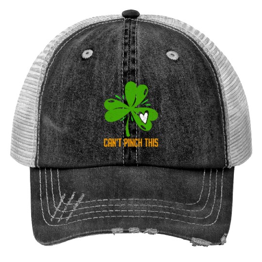 Can't Pinch this Shamrock St. Patrick's Day Print Trucker Hats